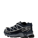 Navy shoes, side view
