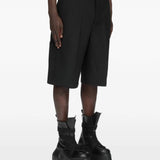 Black shorts, full body view