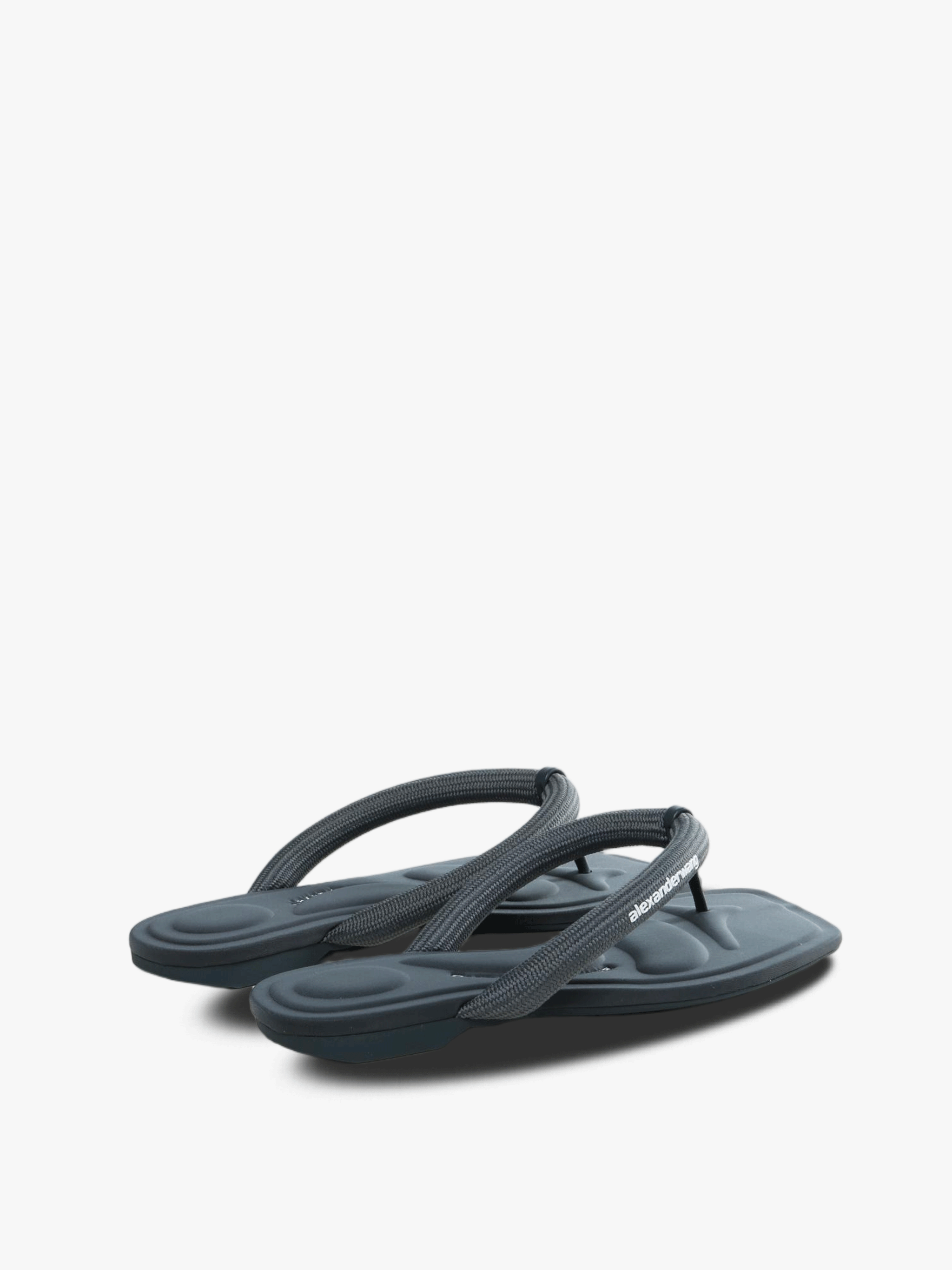 Grey sandals, back view