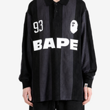 A BATHING APE - Men Sta Stripe Pattern Jacquard Multi Logo Relaxed Fit Long Sleeve Tee