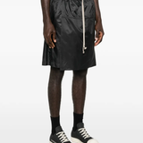 Black short worn by a person, showing the short fit