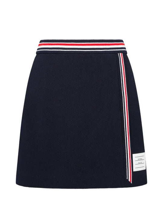 Navy skirt, front view