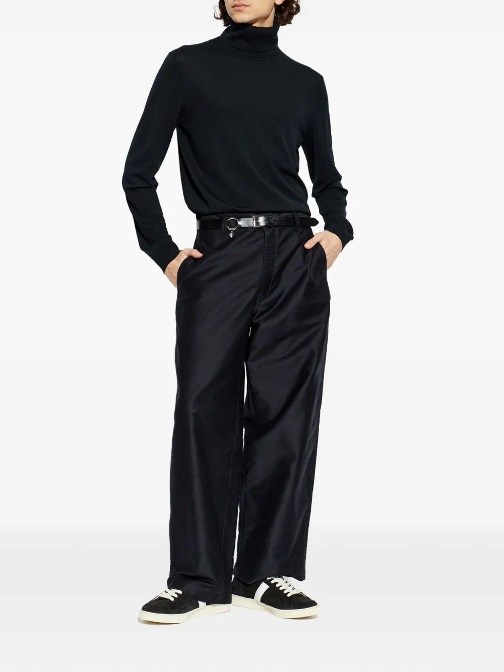 Black pants, full body view