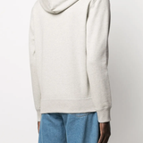 White hoodie, full body view