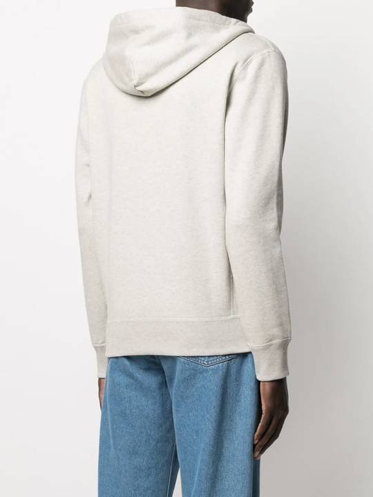 White hoodie, full body view