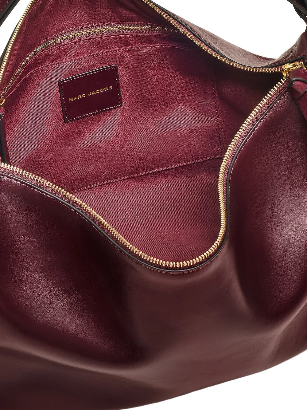 Burgundy bag, front view