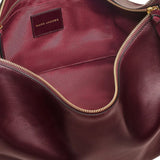 Burgundy bag, front view