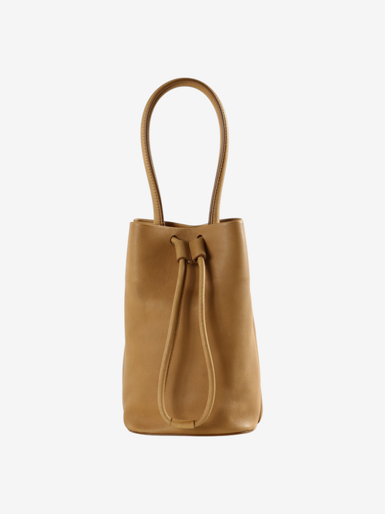 Tan bag, front view