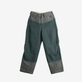 Green jeans, front view