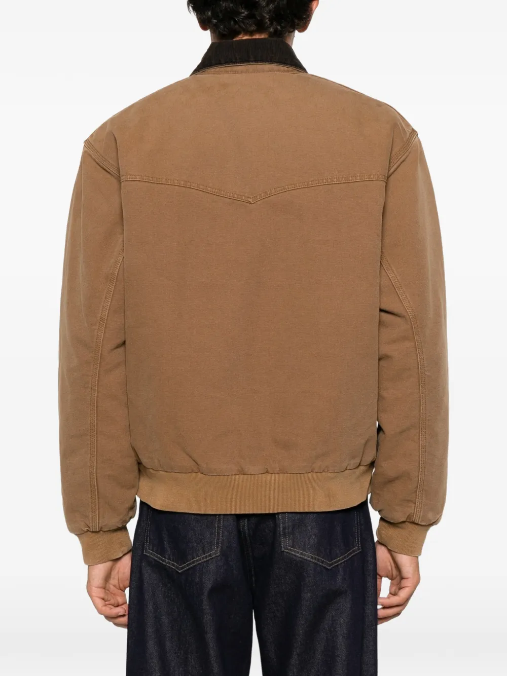 Brown jacket, full body view