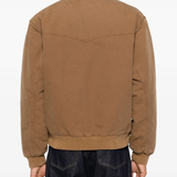 Brown jacket, full body view