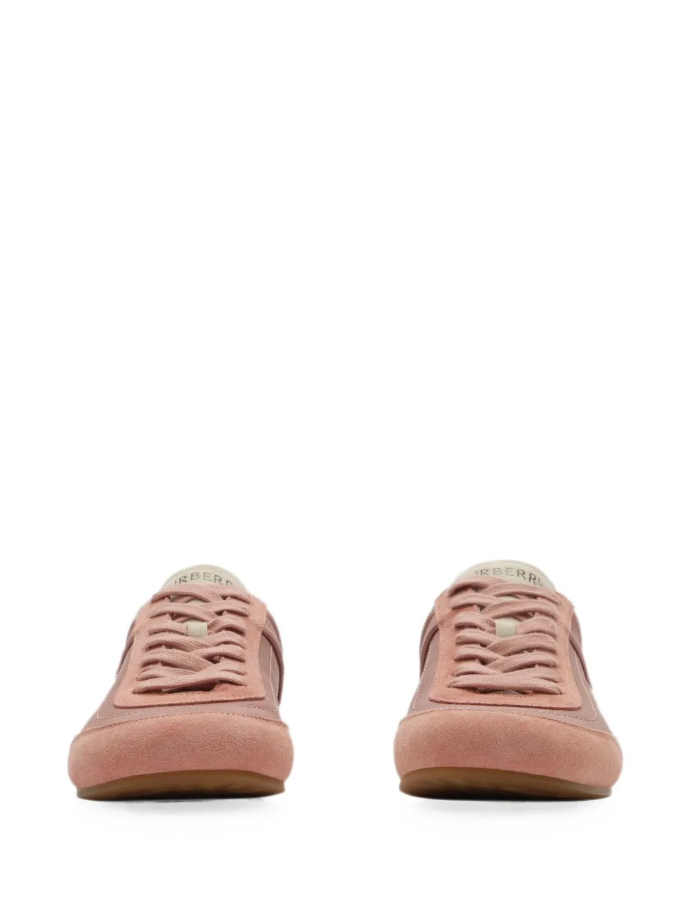 Pink sneakers, front view