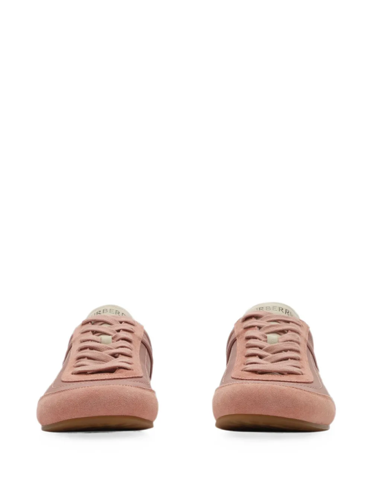 Pink sneakers, front view