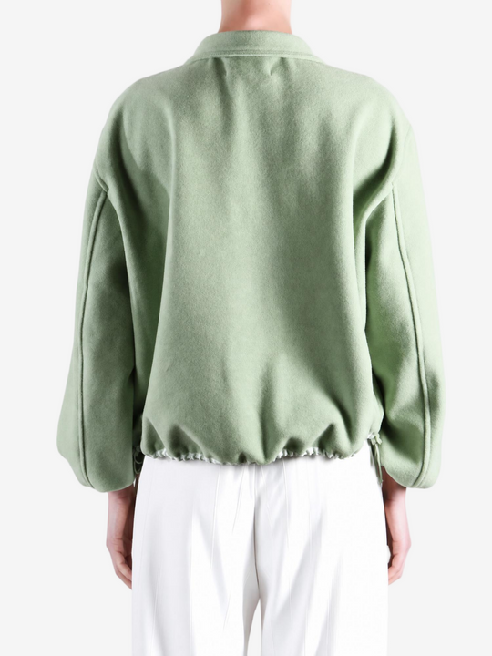 Green jacket, full body view