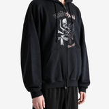 Black hoodie, full body view