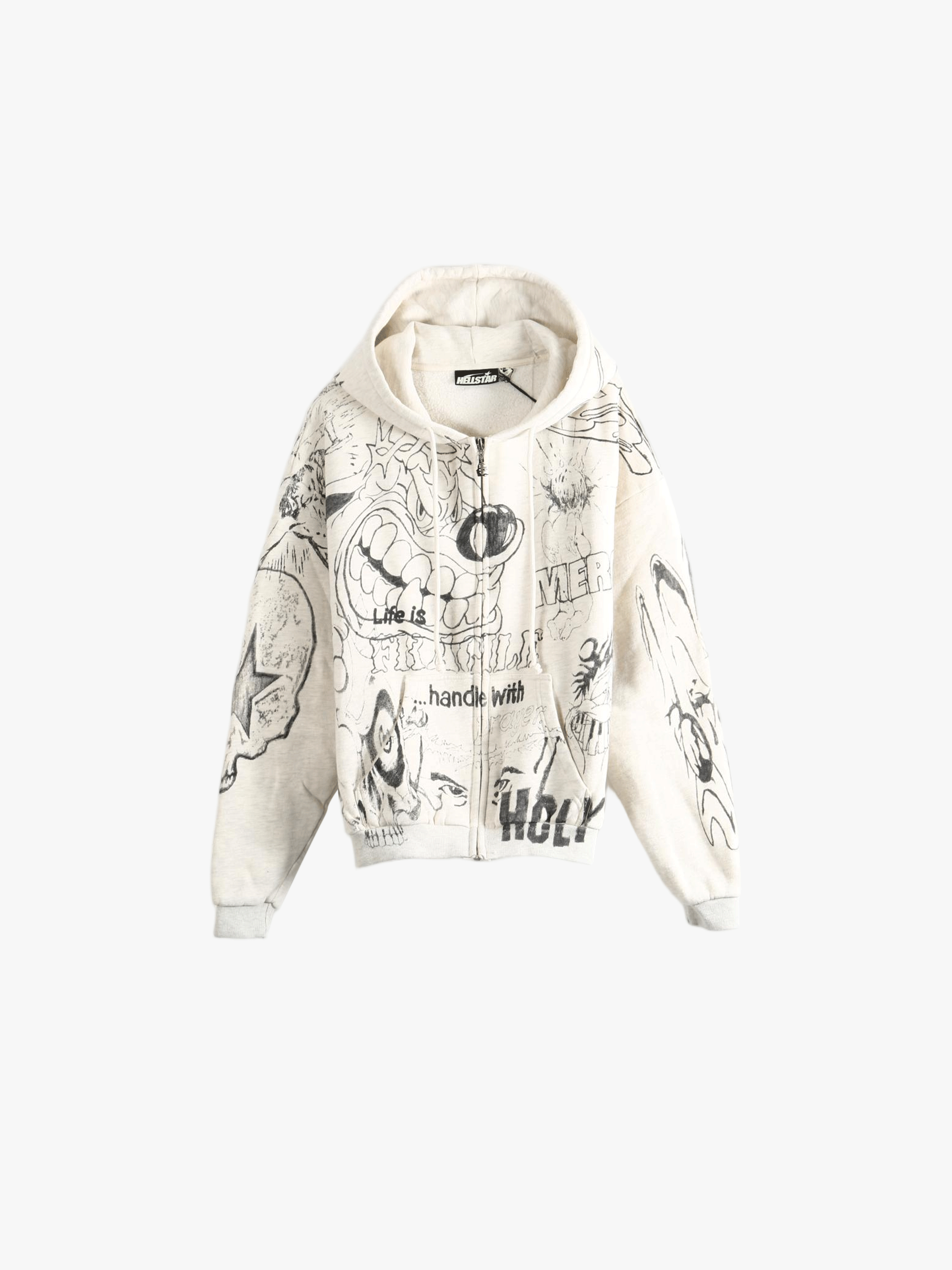 Tan hoodie, front view