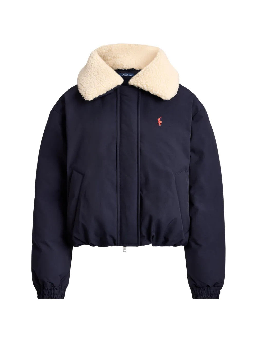 Navy jacket, front view