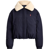Navy jacket, front view