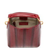 Burgundy bag, front view
