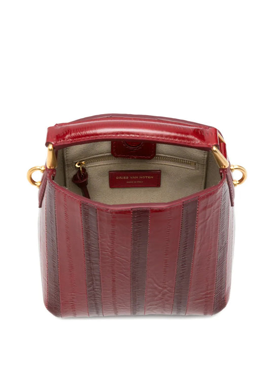 Burgundy bag, front view