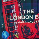 Close up of blue bags, showing texture of the cotton fabric