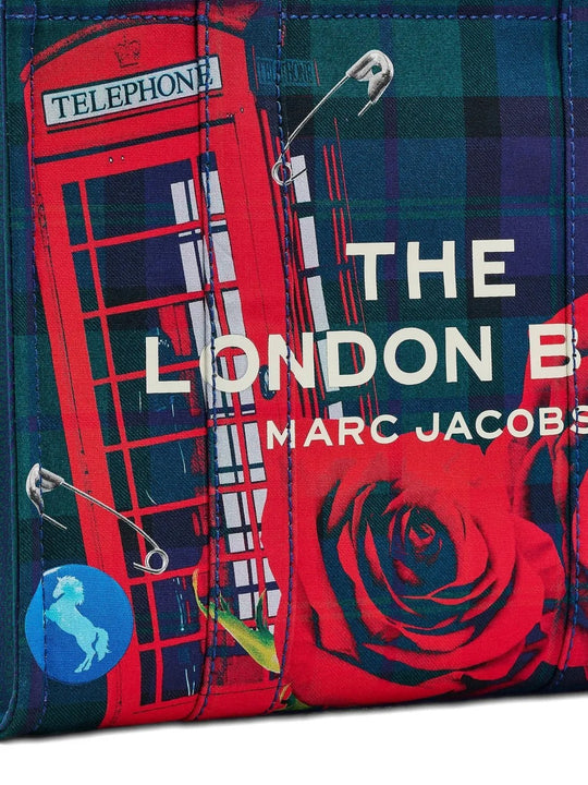 Close up of blue bags, showing texture of the cotton fabric