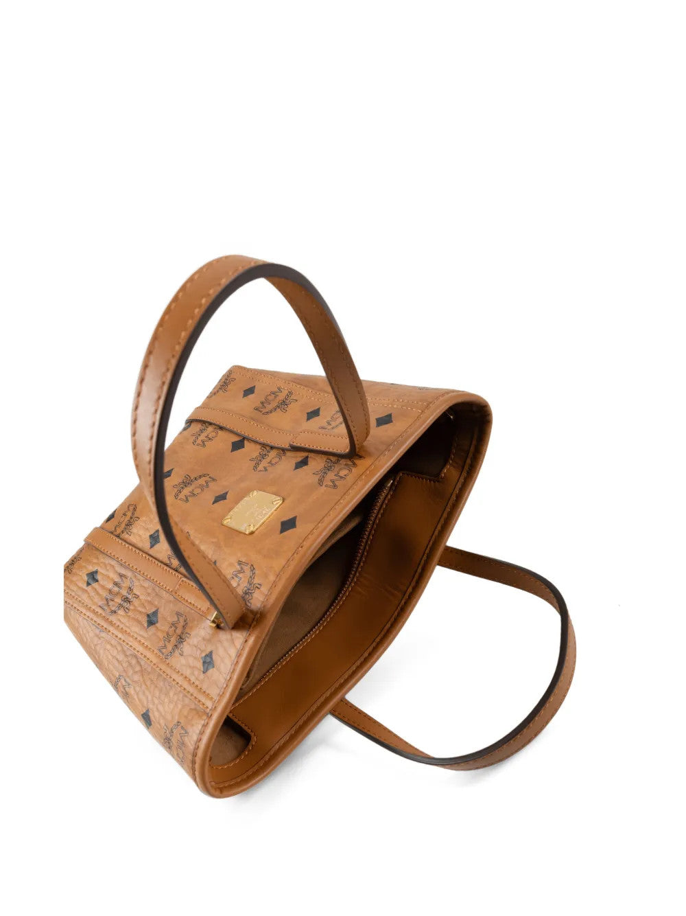 Tan bag, front view