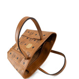 Tan bag, front view