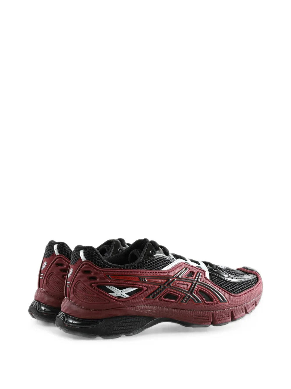 Burgundy shoes, back view