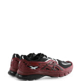 Burgundy shoes, back view