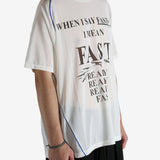 White shirt worn by a person, showing the shirt's fit