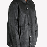 Black jackets-coats worn by a person, showing the fit