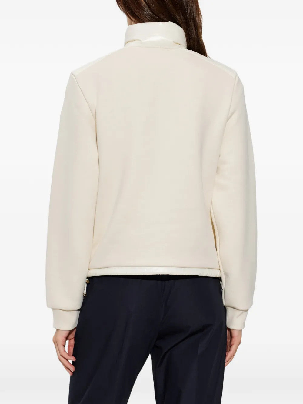 White knitwear, full body view