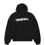 Black hoodie, back view