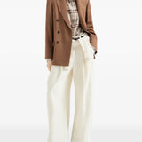 Tan pants, full body view