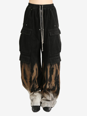 RICK OWENS DRKSHDW - Women Double Cargo Jumbo  Belas Pantaloni In Denim