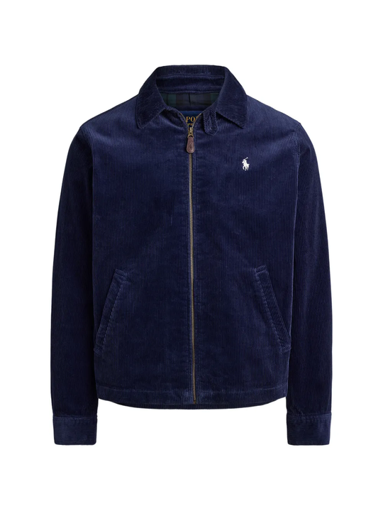 Blue jacket, front view