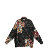 DRIES VAN NOTEN - Women Marbled Clay Border Print Fluid Shirt