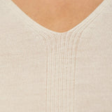 Close up of Tan top, showing detail