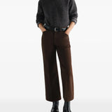 Brown pants, full body view