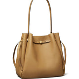 Tan bag, front view