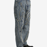 THUG CLUB - Men Tribal Denim Pants