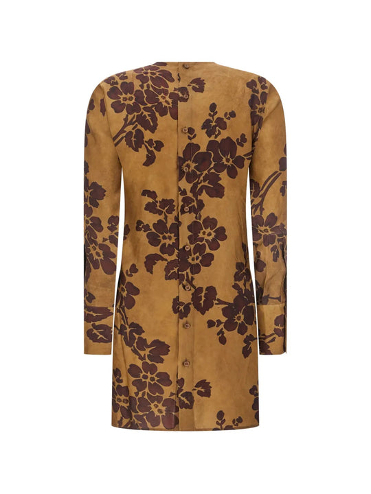 Tan top, back view