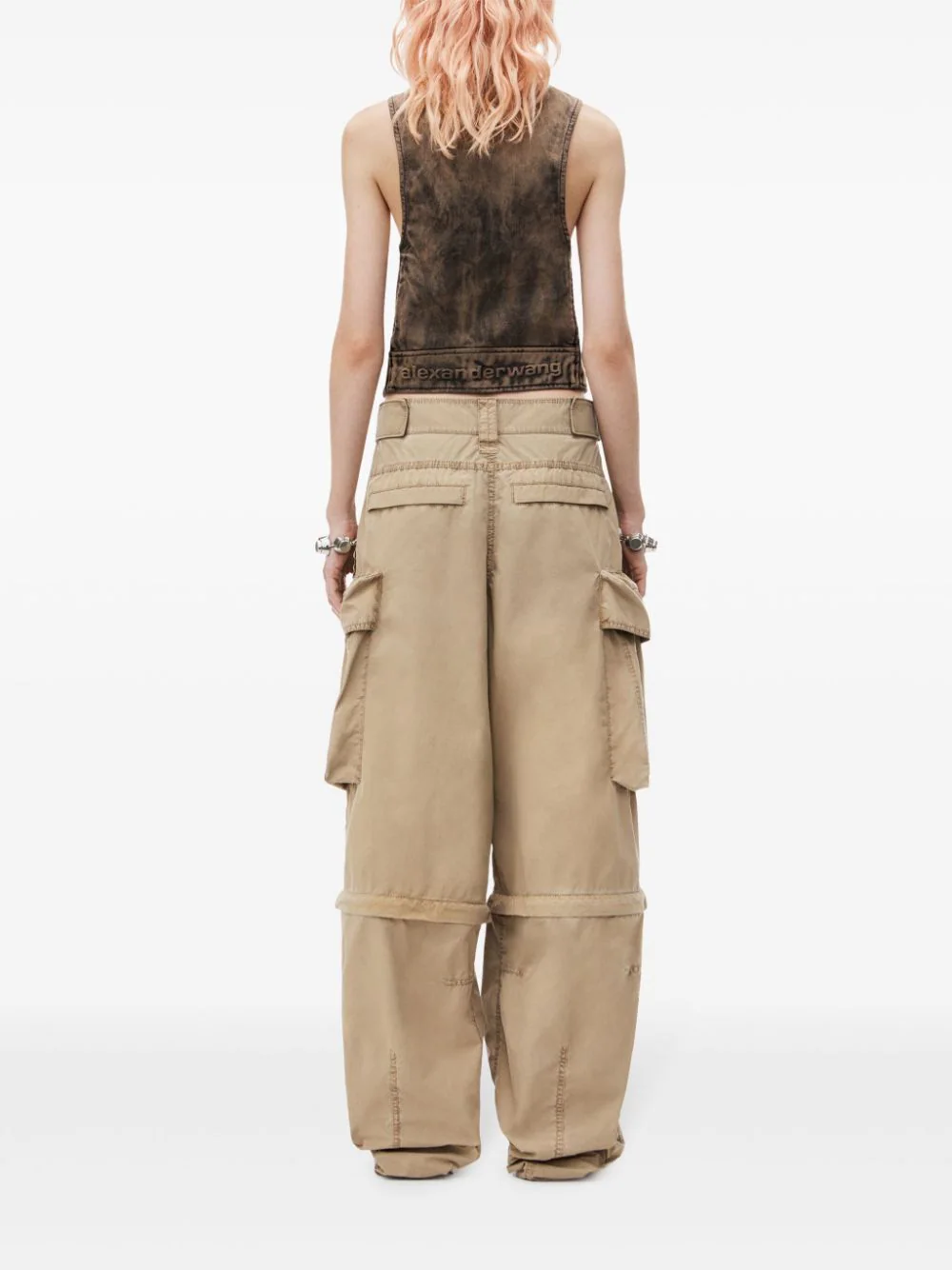 T BY ALEXANDER WANG - Women Big Pocket Knee Zip Cargo Pants