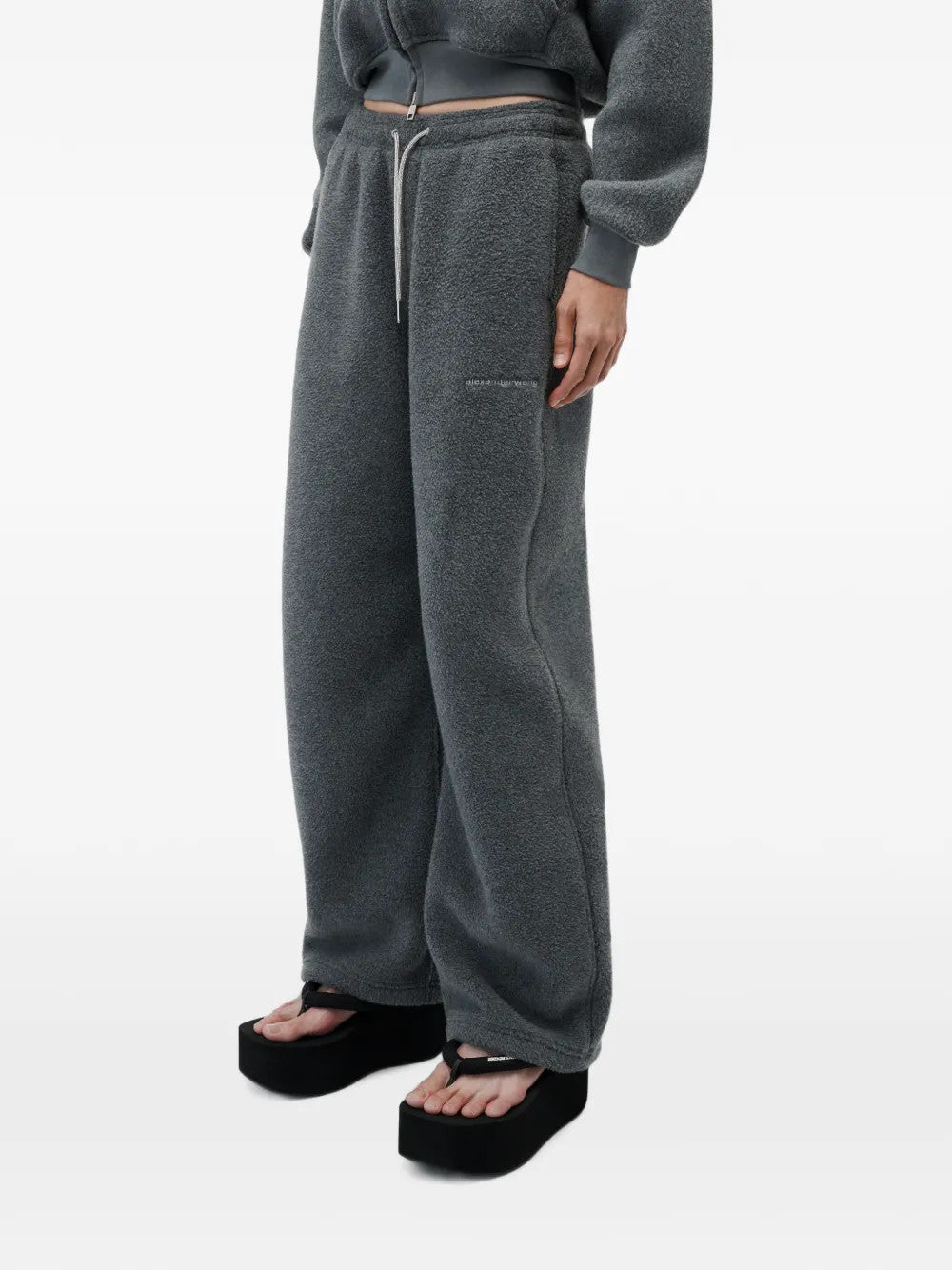Grey pants, full body view