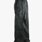 Black pant worn by a person, showing the cotton fit