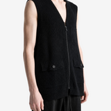 Black jacket worn by a person, showing the jacket fit