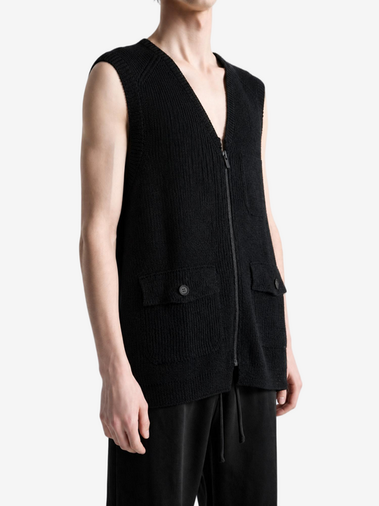 Black jacket worn by a person, showing the jacket fit