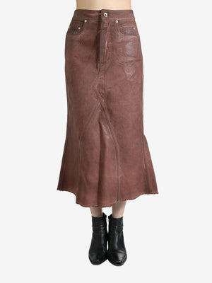 RICK OWENS DRKSHDW - Women Gonna In Denim - Godet Skirt