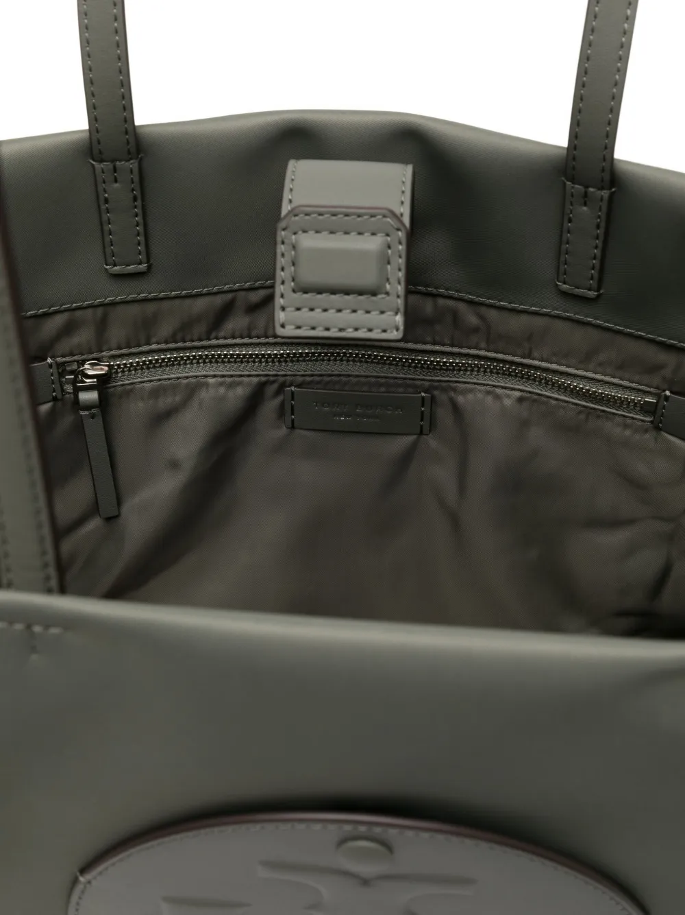 grey bag, inside view